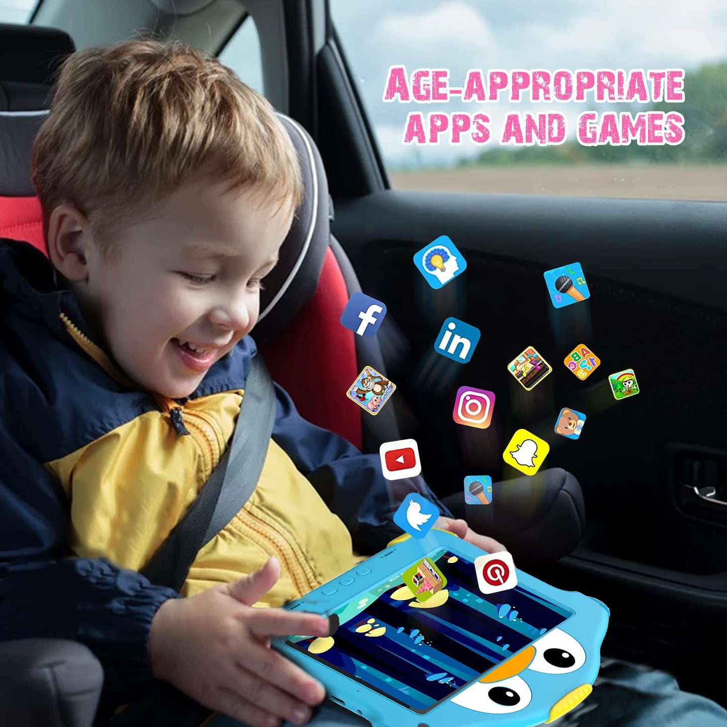 Kids Tablet 7 Inch Tablet For Kids 32Gb Android 10 Toddler Tablet With Wifi Eye Protection Kids App Preinstalled Learning Tablet