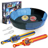 INFINITY NADO Bey Battling cutting edge Toys Battle Set for 8-12 with Detachable Stadium 2 Spinning Tops & decorative replica blade Launchers Metal Brust Gyro for Boys Age 5+ Sapphire Blue and Flame Red