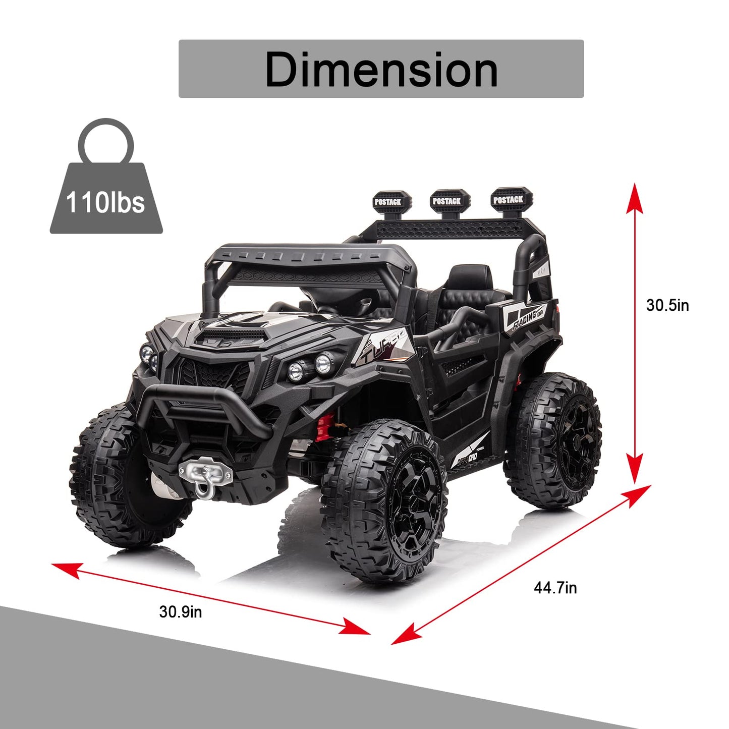 Nitoess 4X4 Kids Ride On Car With Remote Control, 24V Battery Powered Ride On Truck 4Wd/2Wd Switchable Electric Car For Kids Rid
