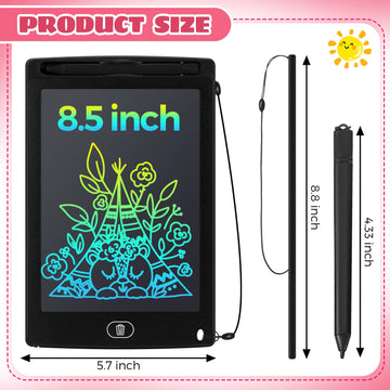 Zhehao LCD Writing Tablet 32 Pcs Colorful Doodle Pad 8.5 Inch Blue Educational Toy for Kids Age 3-10 Model ZH-Zhehao-9886