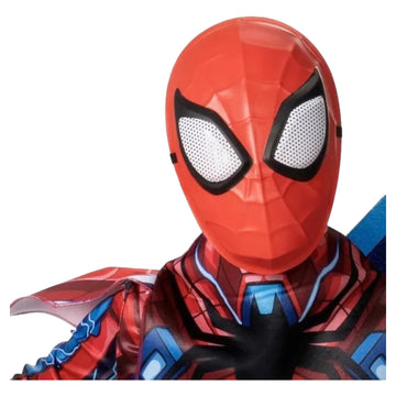 Jazwares SPIDER-MAN Mech Strike Monster Hunters Boys Kids Unisex Halloween Cosplay Costume with Jumpsuit protective covering and Mask (BOYS SMALL (6/7))