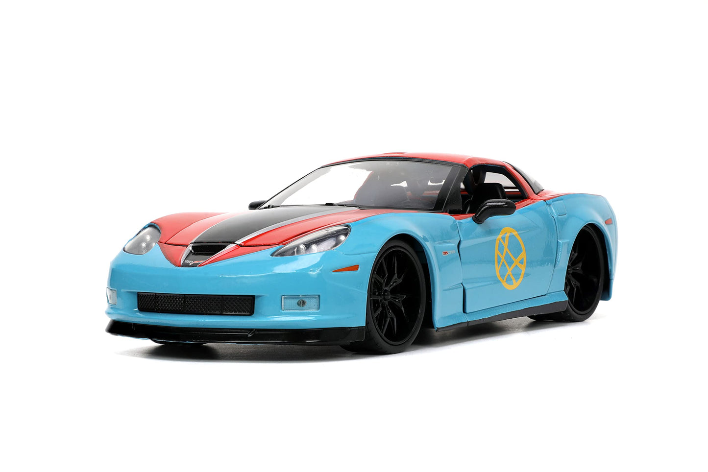Jada Toys Marvel Doctor Strange 1:24 2006 Chevy Corvette Z06 Die-Cast Car with 2.75'' Dr. Strange Figure Toys for Kids and mature-themeds (32115)