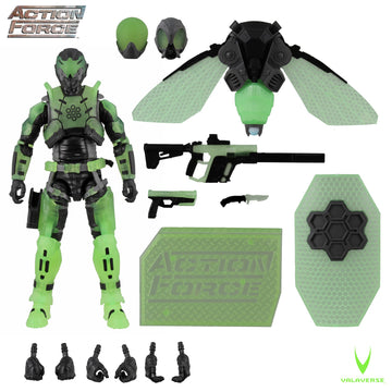 Action Force Valaverse Series 4 Swarm Tracer Premium 6-Inch Scale Action Figure With Multiple Accessories & Glows In Darkness.