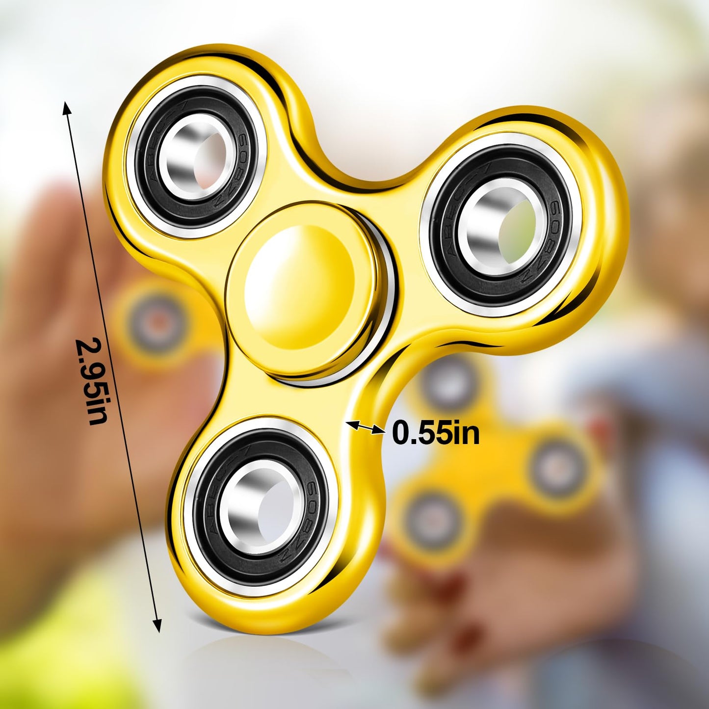 Gigilli Fidget Spinner 1 Pack, Sensory Fidget Toys Anxiety Relief For Kids Adults, Stress Relief Fidget Spinners For Adhd Autism