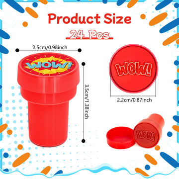 Cinrobiye 24 Pcs Assorted School Stampers for Kids, Positive Reward Sticker Stamps, Back to School Teacher Supplies for Pinata,