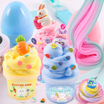 8Pc Butter Slime Kit For Kids,Party Favors Stretchy And Non-Sticky, Sensory Play Kit And Easter Basket Fillers