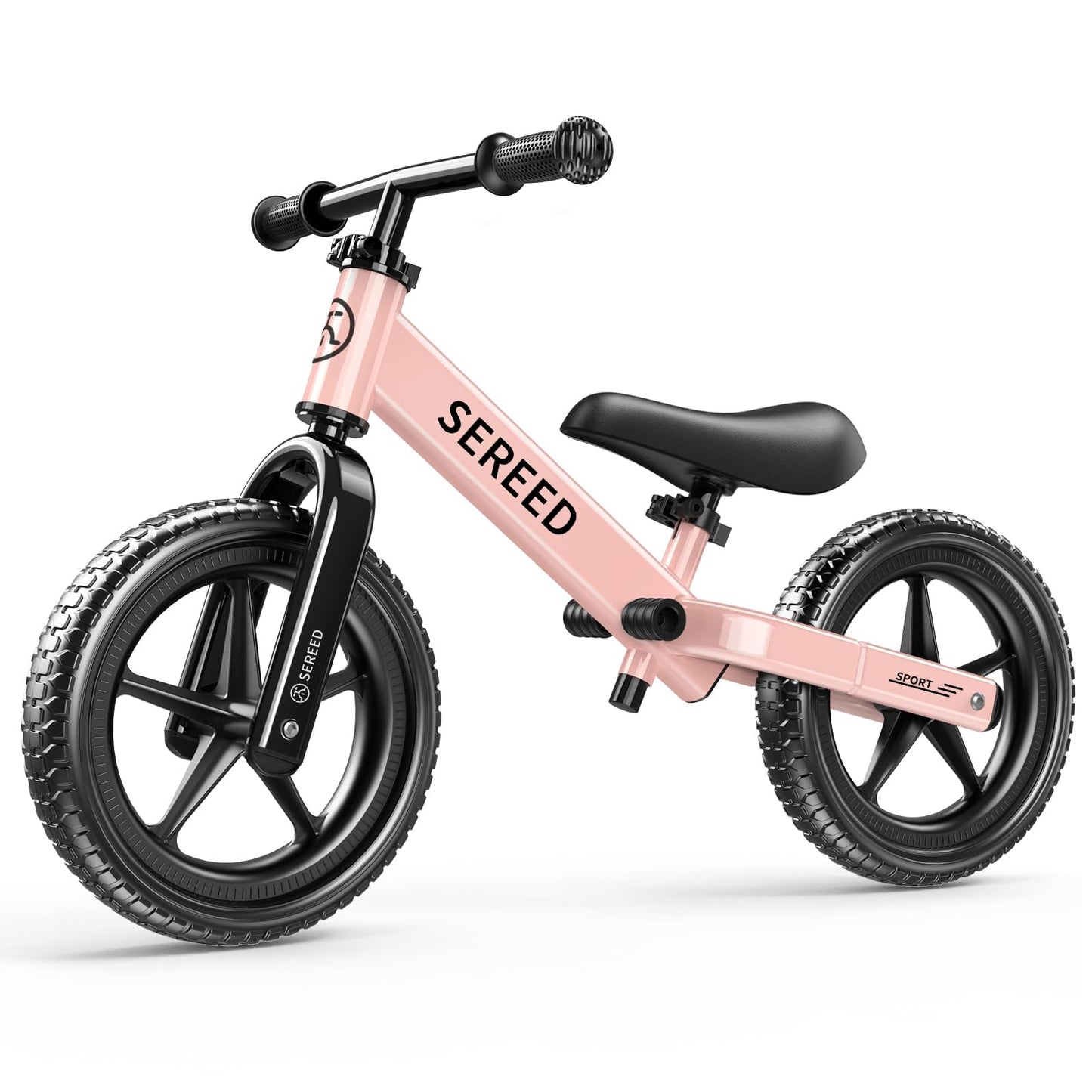 Sereed Toddler Balance Bike 2 Year Old, 12 Inch No Pedal Kids Toy Bike For 2-5 Years Old, Tool-Free Adjustment, Gift For 2-3 Gir