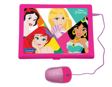 LEXiBOOK Educational Bilingual Laptop - Spanish/English, Pink, Model JC598DPi2, One Size, 124 Activities for Learning and Play
