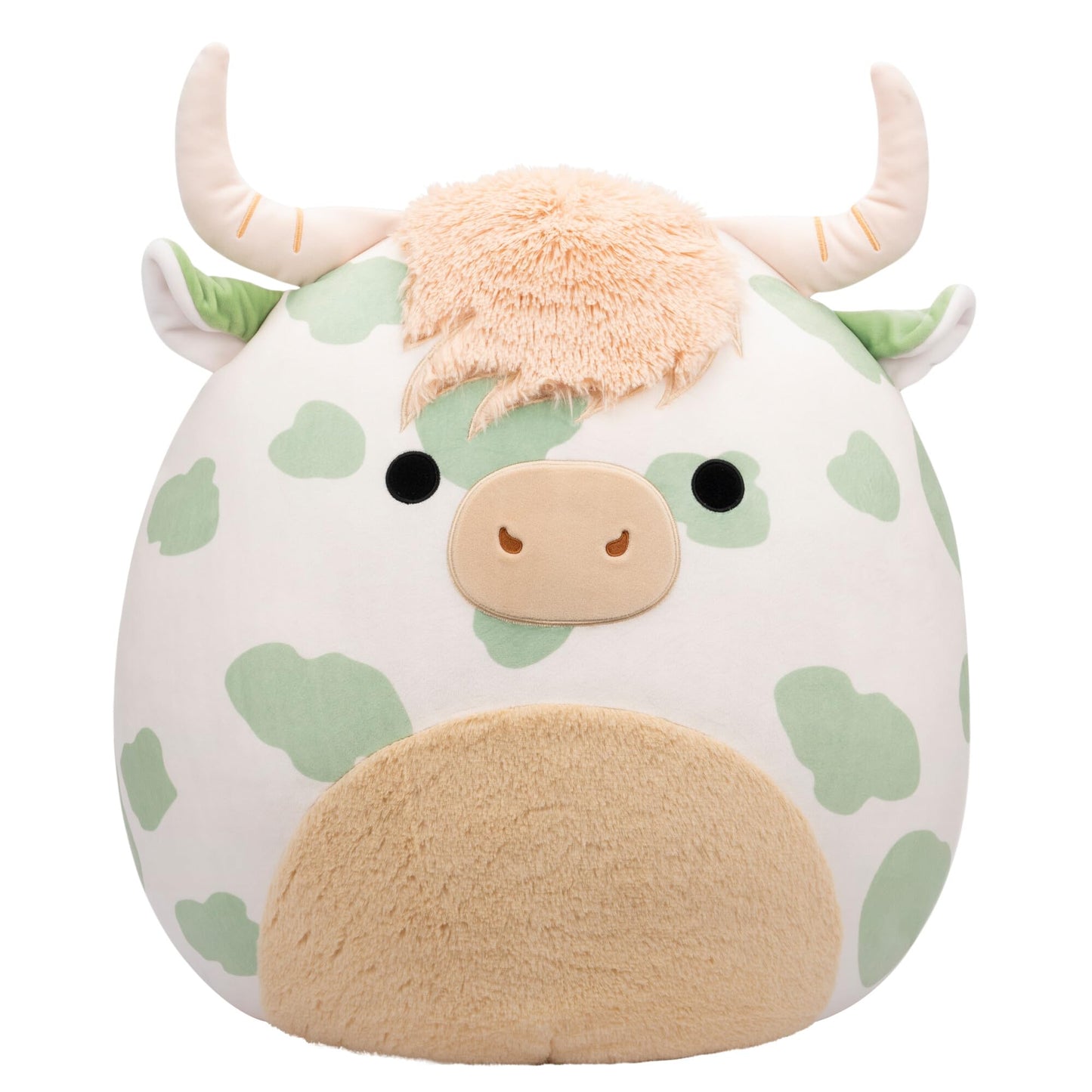 Squishmallows 20-Inch Celestino Sage Green Spotted Highland Cow Plush - Jumbo Soft Toy by Jazwares