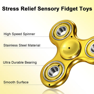 Scione 3Pcs Fidget Spinner For Kids Adults, Stress Relief Sensory Fidgets Toys Cool Fidget Spinners For Kids Adhd Autism Birthda
