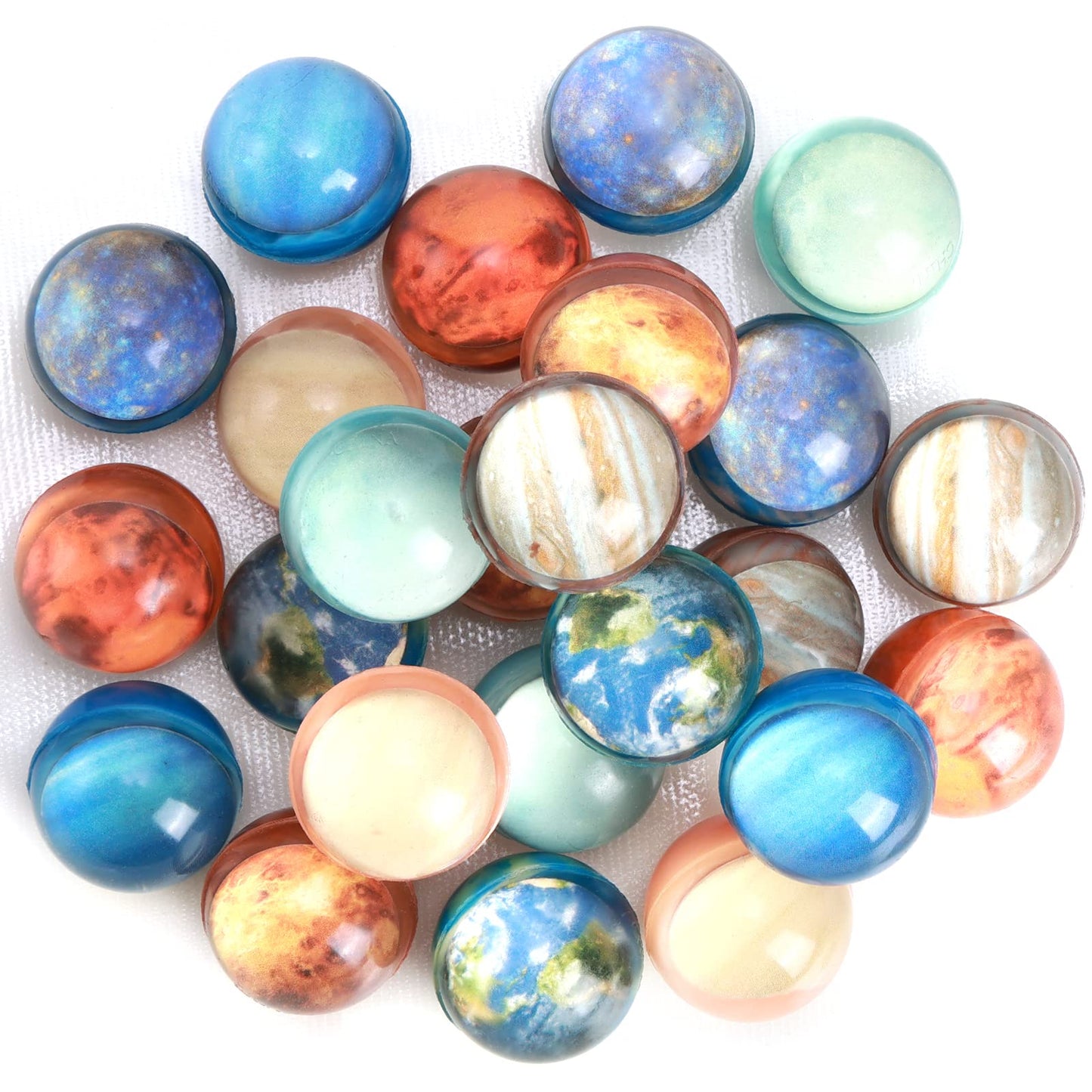 Ayfjovs 24Pcs, 32Mm Solar System Planets Bouncing Balls For Kids, Rubber Bounce Balls Christmas Bag Filling, Classroom Prizes, Space Party Toys