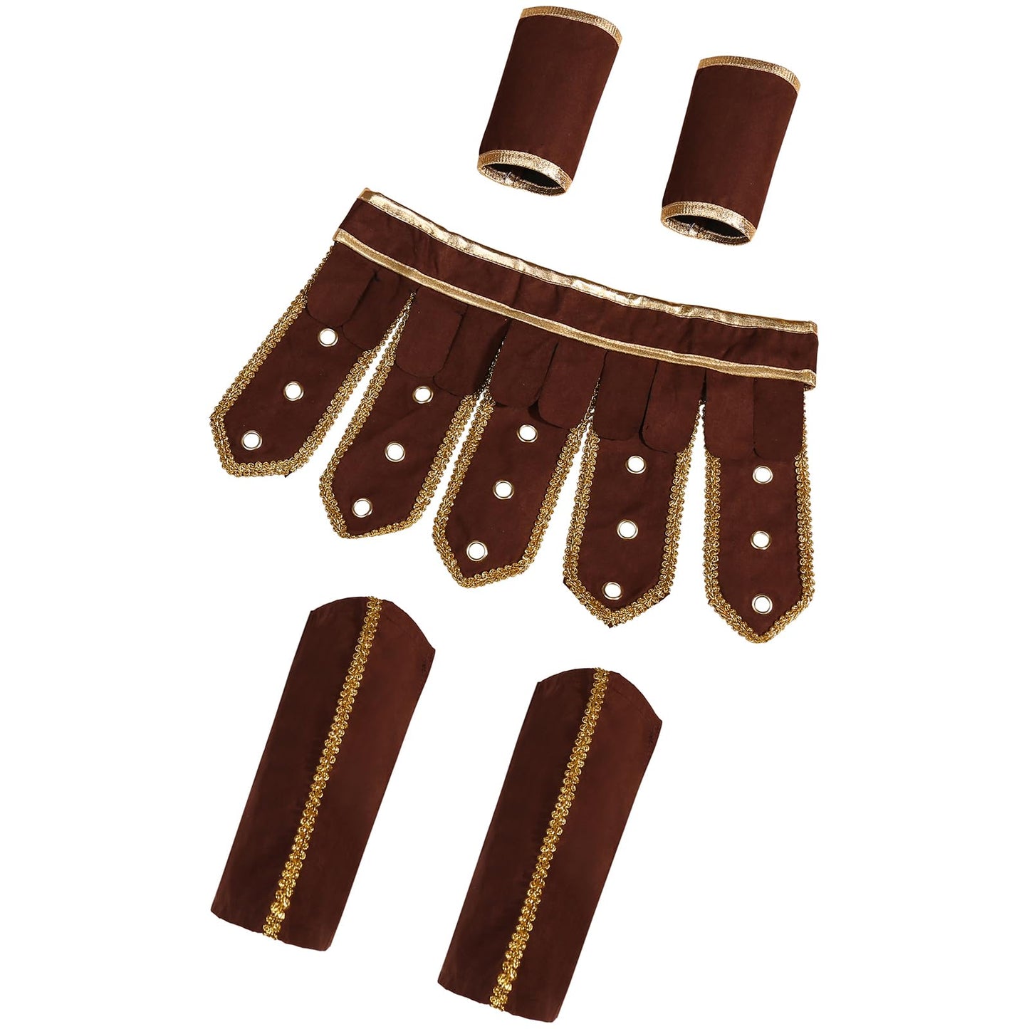 Gorkonpy Knight Costume Kids Boys Roman Soldier Gladiator Costume Halloween Party Dress Up (8-9 Years)