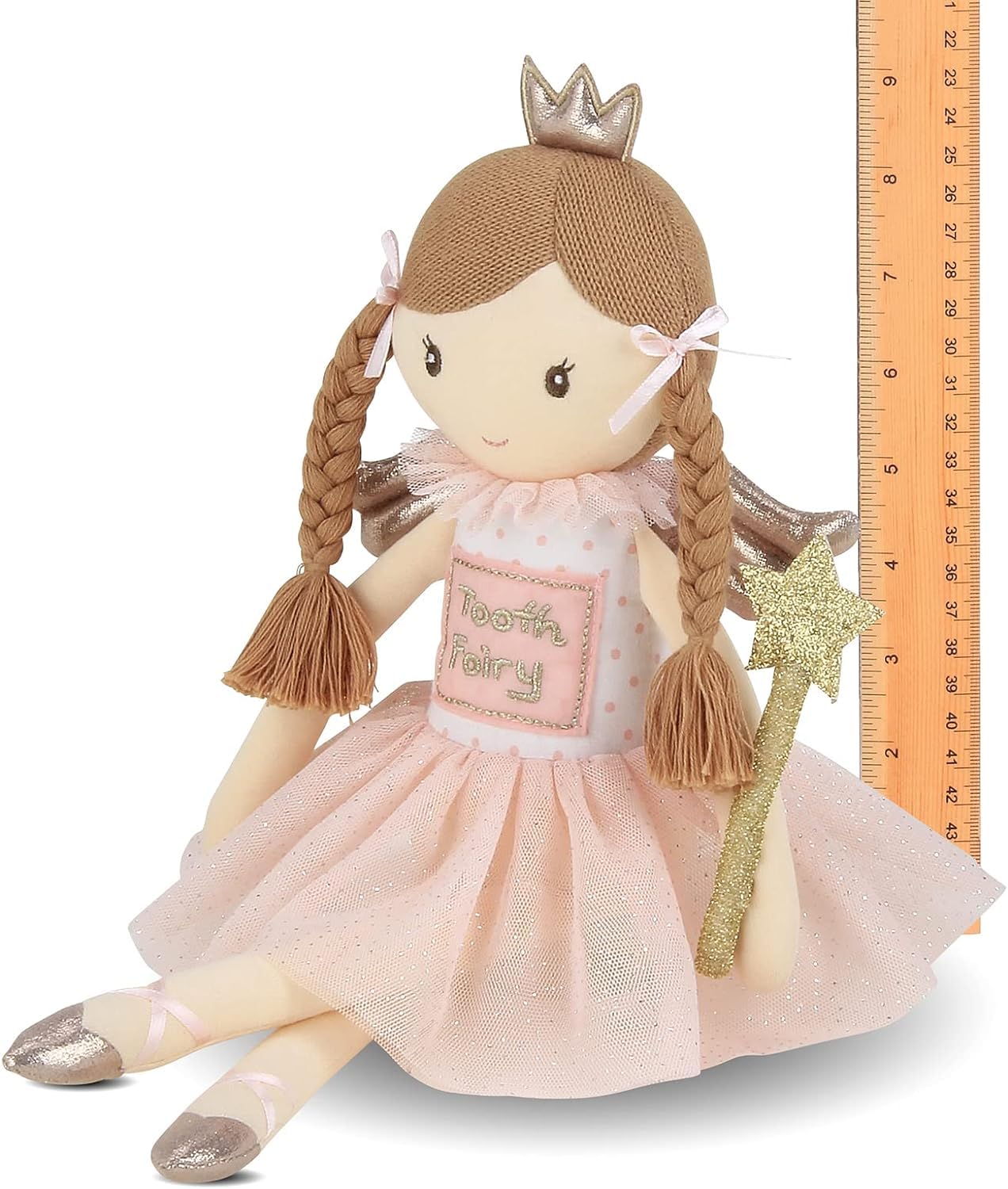 Bearington Pixie Plush Tooth Fairy Doll, 14 Inches, Multicolor, Soft Material