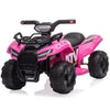 Bobike Pink Kids Ride-On ATV, 6V Battery Powered Electric Quad with Headlights, MP3, USB, Large Seat - Best Gift for 18-36 Months