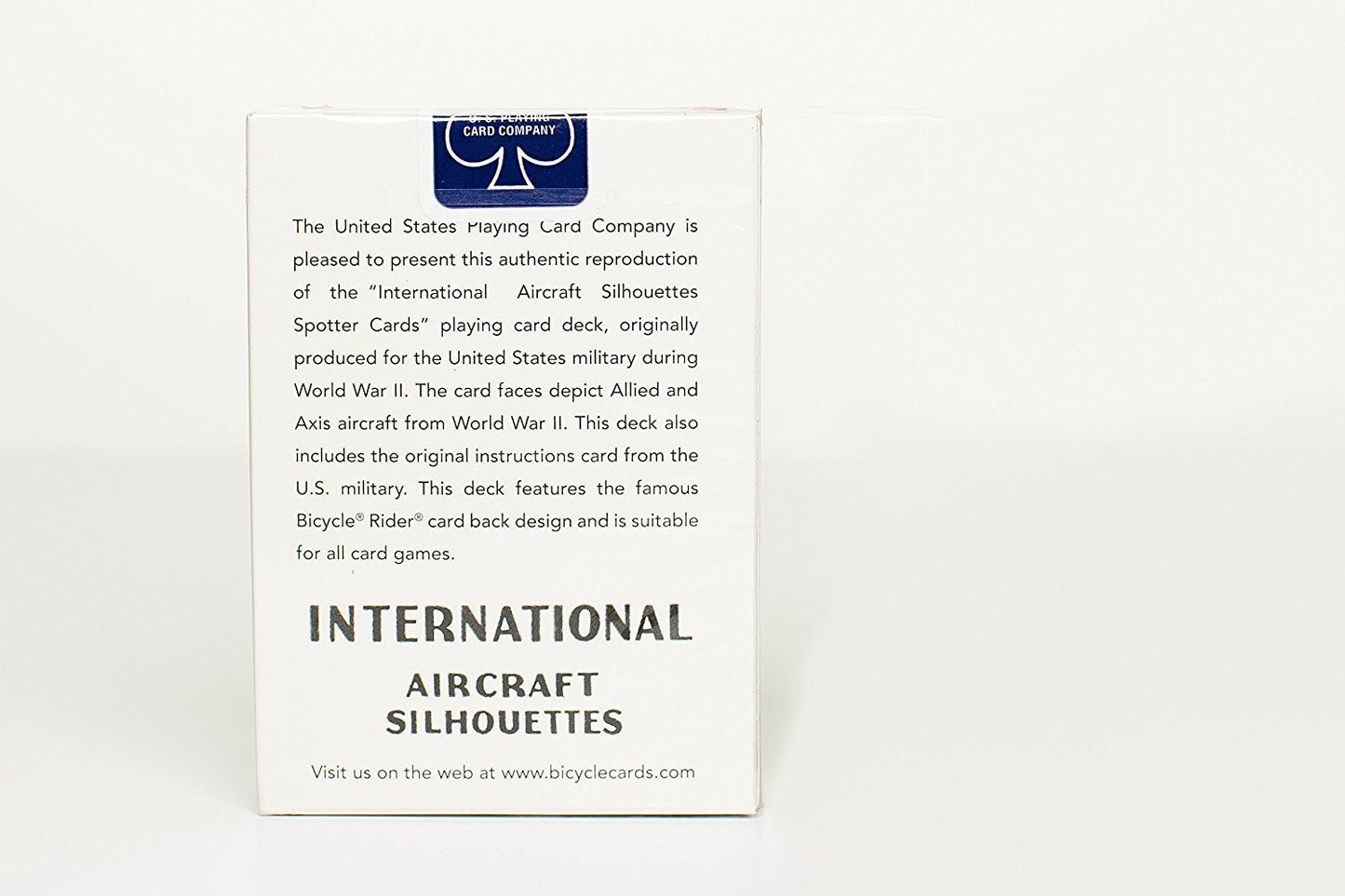 Bicycle Spotter Cards, WW II Authentic Reissue, Blue, 3.6"x2.6"x0.7", Cellophane, Model SG_B01G4ADE9S