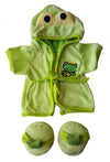 Frog Robe And Slippers Pajamas Outfit Teddy Bear Clothes Fit 14 Inch - 18 Inch Build-A-Bear And Make Your