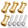 4Pcs Crazyhobby Brass Rc 12Mm Wheel Hubs Extensions Wheel Spacers Hex Drive Adapter For 1/10 Rc Crawler Axial Scx10 & Scx10 Ii 9