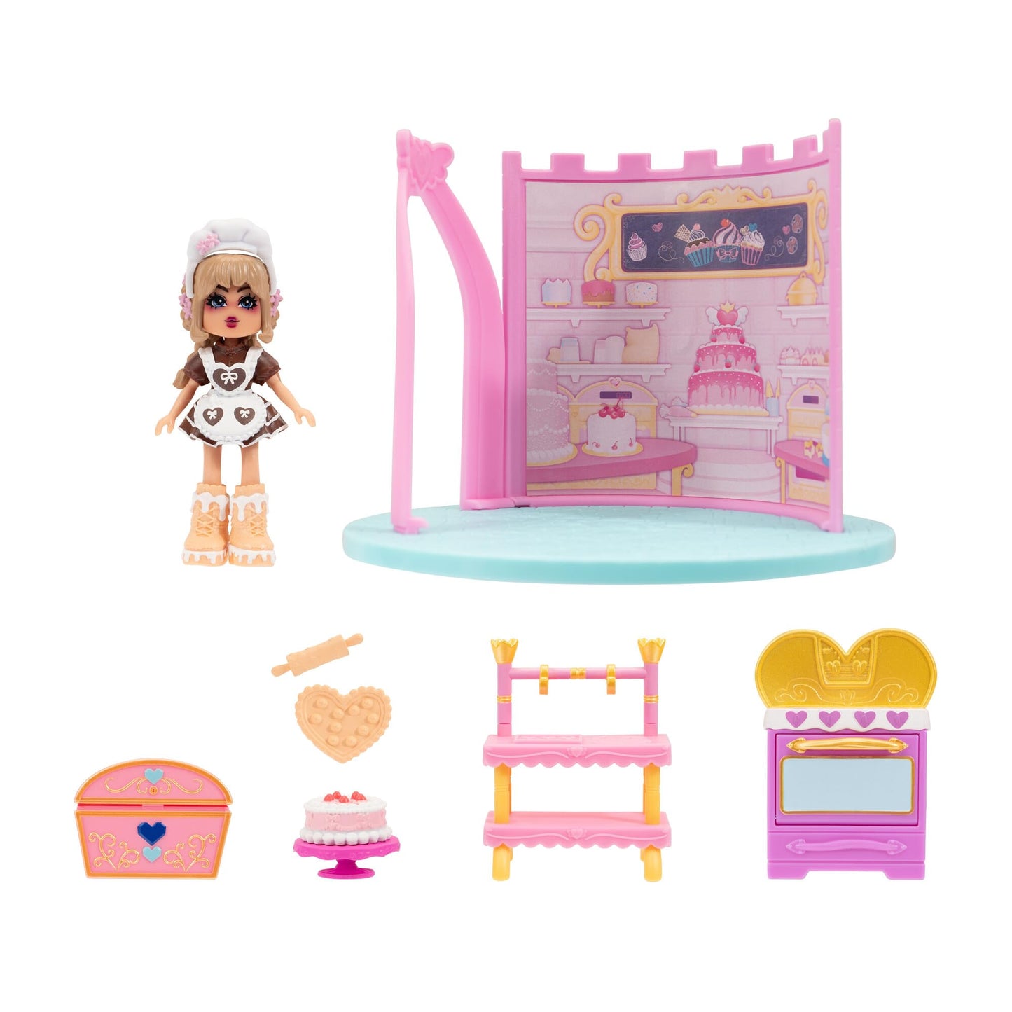 Royale High Baking Class Playset - 1 Doll & 6 Accessories - 3-Inch - Virtual Item Code - Ages 5+ - Fits Inside Castle Playset