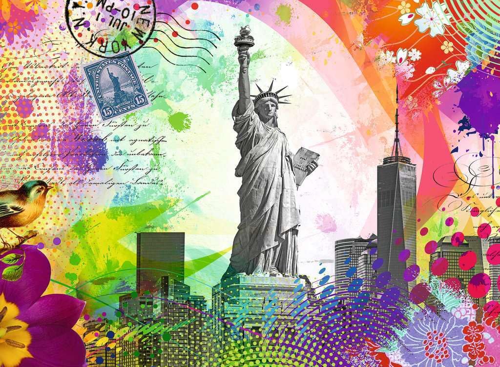 Ravensburger New York City Postcard 500 Piece Jigsaw Puzzle For Adults And Kids Age 10 Years Up - America, Usa