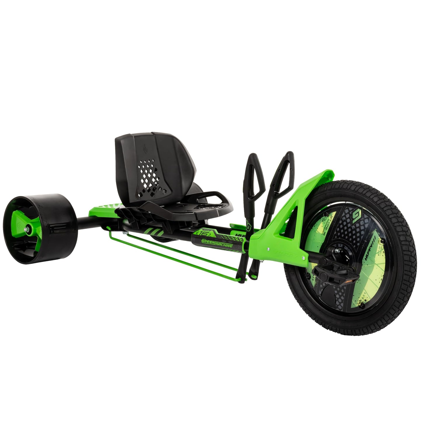 Huffy Green Machine 16 Inch Drift Trike, Sleek Ergonomic Design, Adjustable Seat, Durable Steel Frame, Easy to Operate, Drift Tr