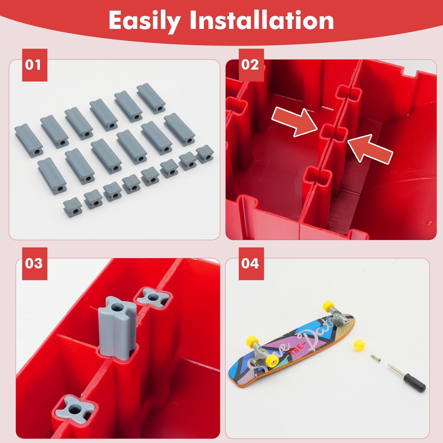 Finger Skateboard Park Kits (9 In 1),Finger Skateboard Ramp Set With 5 Fingerboards, Finger Scooter,Finger Bike,Finger Skateshoe