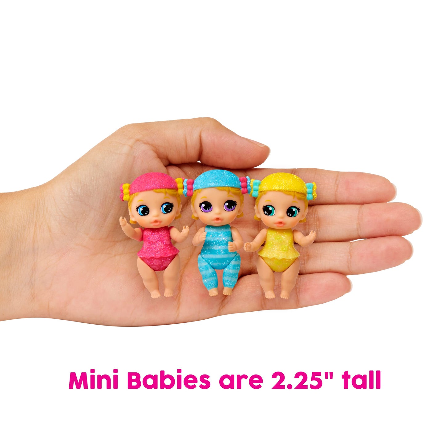 Baby Born Surprise Mini Babies Series 5 2.25'' - Unwrap Surprise Twins Or Triplets Collectible Baby Dolls With Soft Swaddle, Blanket, Rocking Horse, Age 3+ (918803)