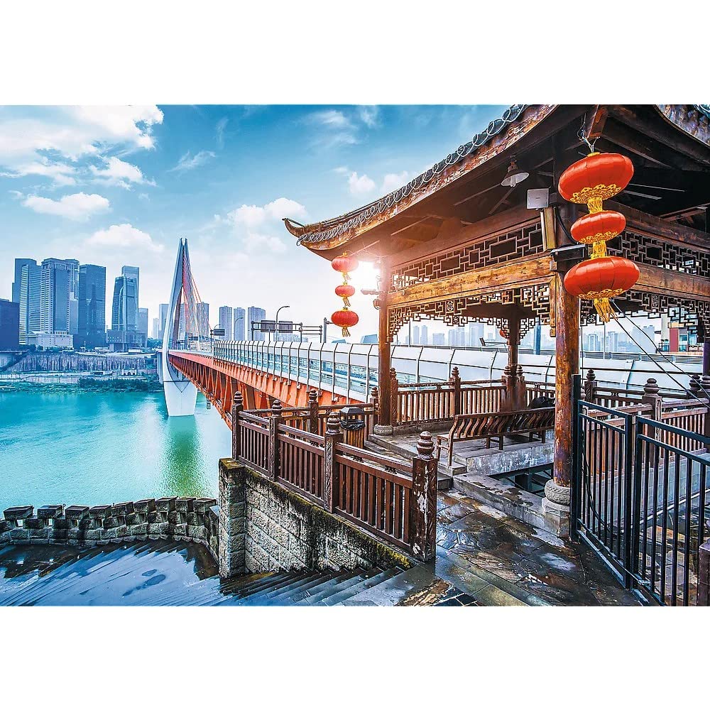 Trefl Chongqping, China 1000 Piece Jigsaw Puzzle Red 27'X19' Print, Diy Puzzle, Creative Fun, Classic Puzzle For Adults And Children From 12 Years Old