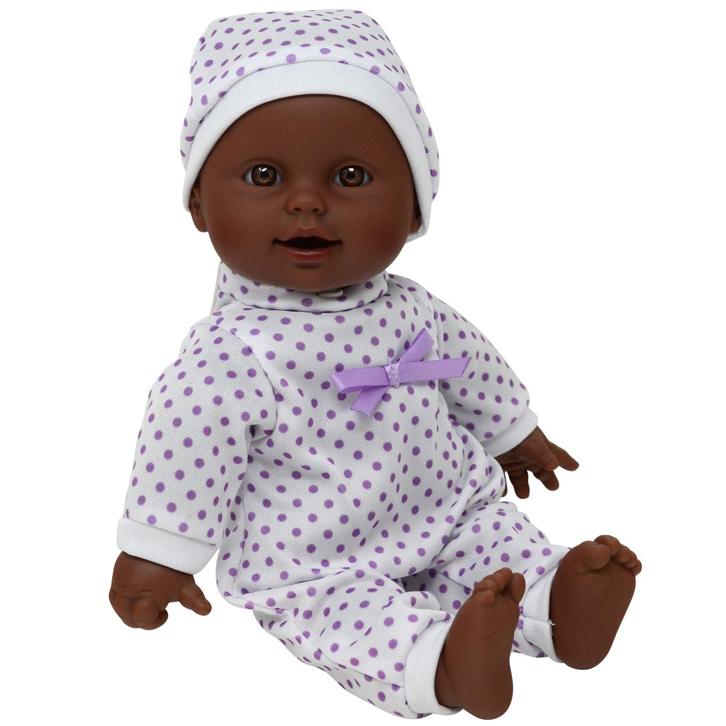 11 Inch Soft Body African American Newborn Baby Doll In Gift Box - Doll Pacifier Included
