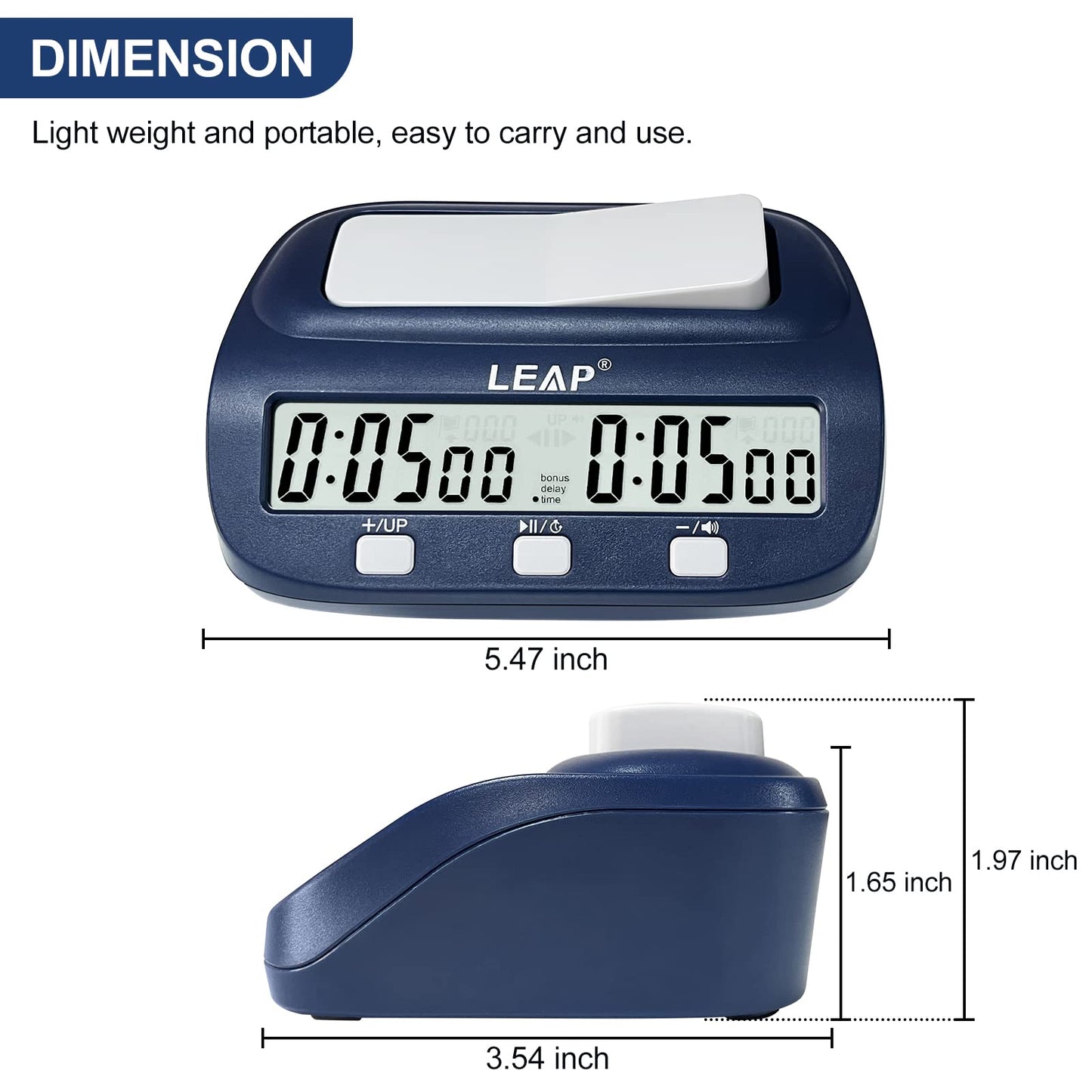Leap Chess Clock Digital Chess Timer Professional Chess Clock Timer With Time Bonus And Delay Features Great For Chess I-Go Upgr
