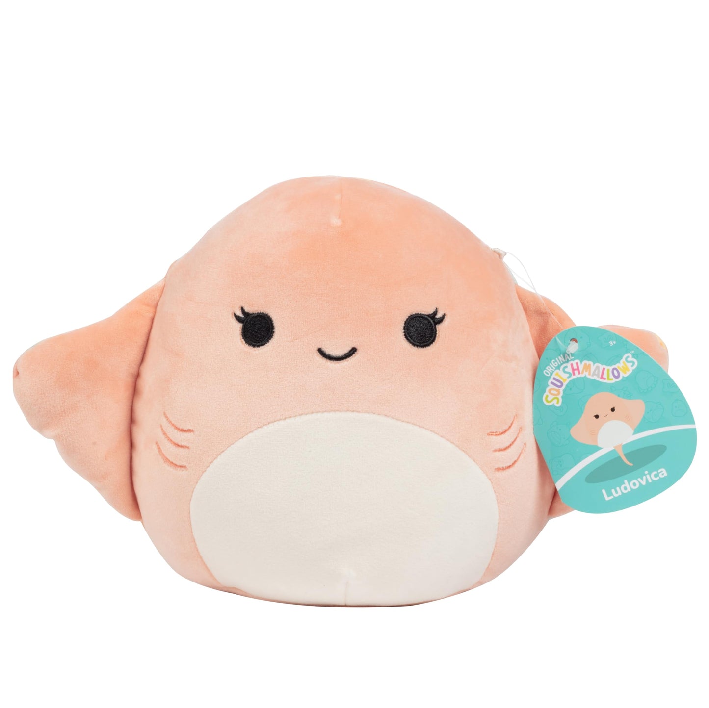 Squishmallows Original 8-Inch Ludovica The Stingray - Official Jazwares Plush - Collectible Soft Squishy Stingray Stuffed Animal