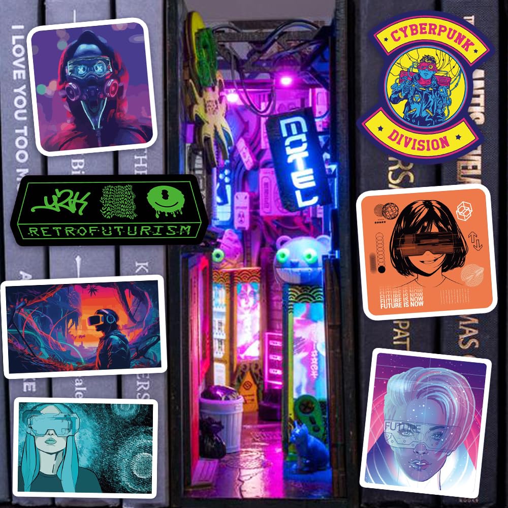 Cyberpunk Stickers For Laptop Cyberpunk Stickers For Water Bottles Waterproof Cyberpunk Stickers Pack (75 Pcs)
