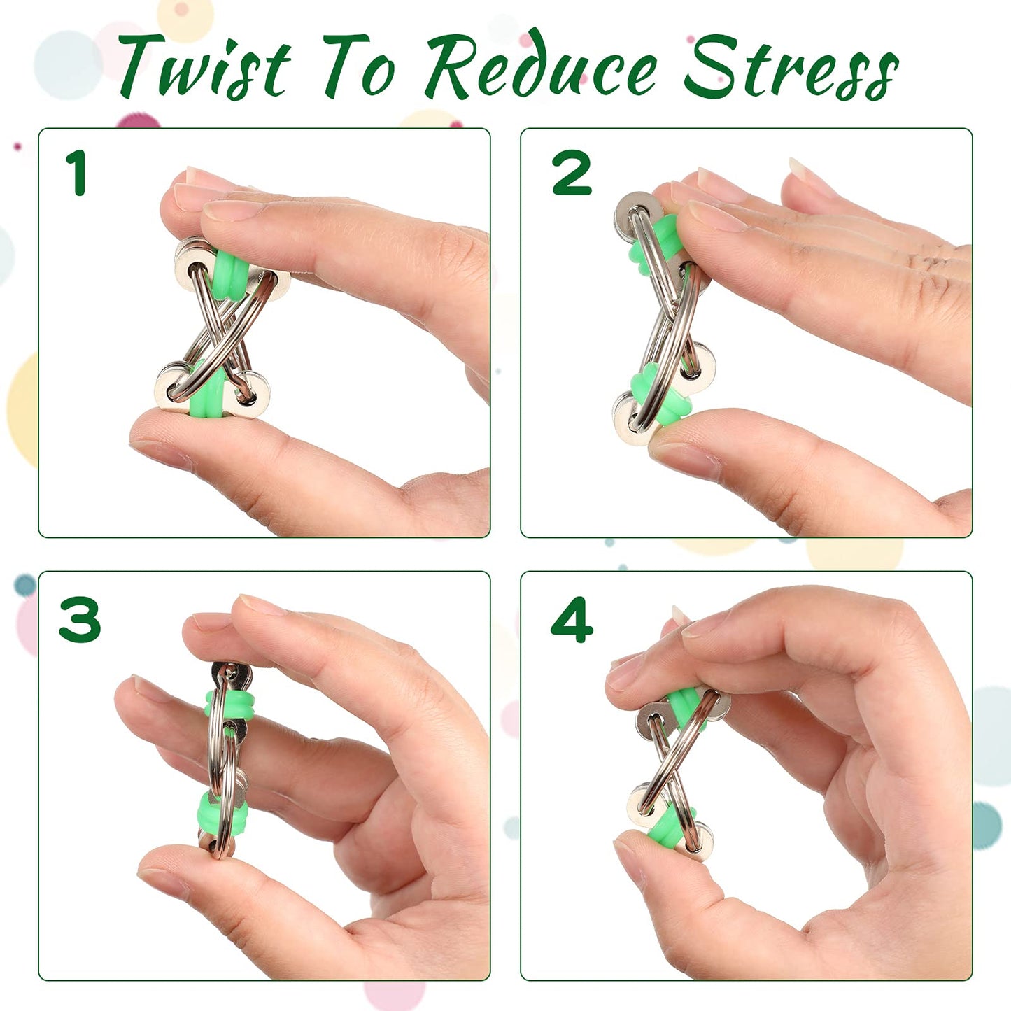 Skylety 10 Pcs Fidget Toy Bulk Bike Chain Key Ring Fidget Flippy Chain Toys For Adhd Stress Relief Finger Toys Flippy Key For Adults And Teens