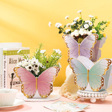 Fuutreo 6 Pcs Butterfly Centerpieces For Baby Shower Birthday Tea Party Favors D Cor, Butterfly Decorations For Tables, Butterf