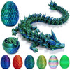 3D Printed Dragon Egg, Mystery Crystal Dragon Egg Fidget Toys Surprise, Easter Eggs Articulated Crystal Dragon Eggs With Dragon Inside (Laser Green)
