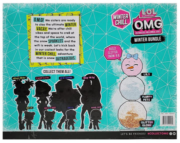 Mga Entertainment Winter Chill L.O.L. O.M.G Surprise Winter Bundle- 1 Icy Girl, 1 Brrr B.B., 1 Lils, 1 Fluffy Pets, 1 Glitter Gl