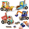 Lehoo Castle Montessori Toys for 3 Year Old Take Apart Construction Truck STEM Toy for 3-4 3-5 4-5 Year Old Boys Snap Together Wooden Educational Learning Building Toys Gift for Toddlers