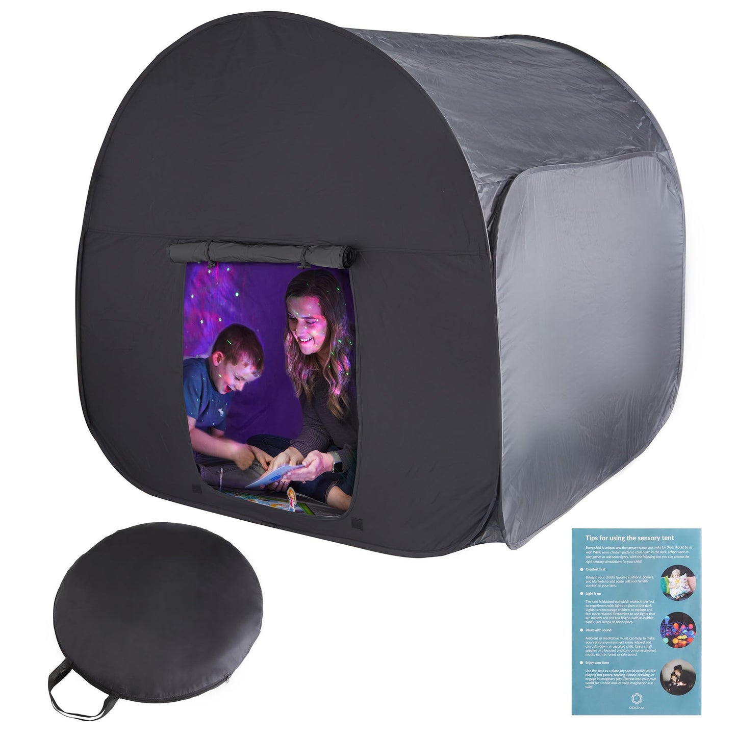Sensory Tent | Calming Hideout For Kids | Sensory Den | Pop-Up Tent | Blackout Tent | Sensory Play Tent | Indoor Tent | Easy To Setup | Helps With: Spd, Anxiety, Adhd, Autism & More | Double Size
