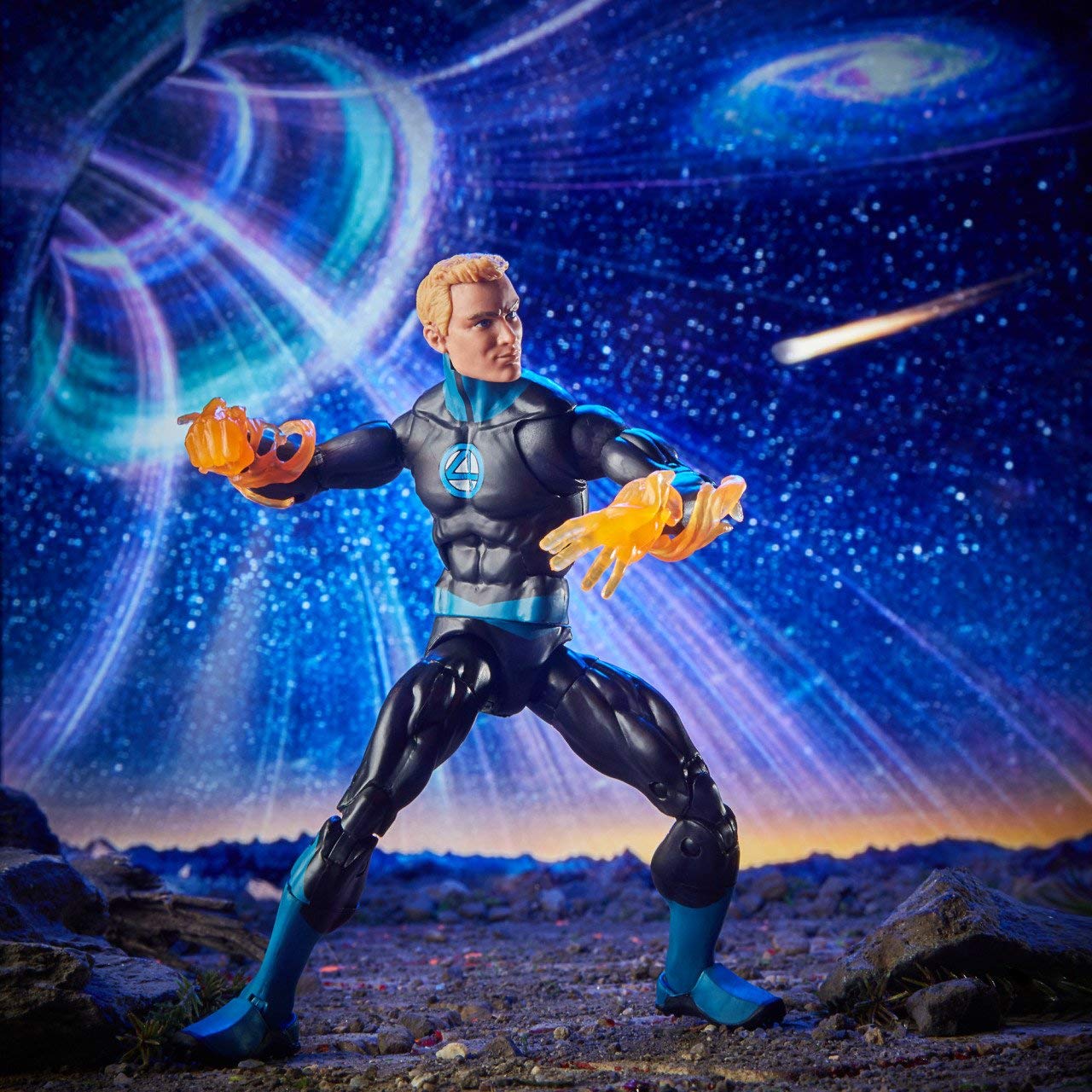 Marvel Legends Series Fantastic Four 6' Collectible Action Figure Human Torch Toy, Premium Design, 4 Accessories, 3 Build-A-Figure Parts