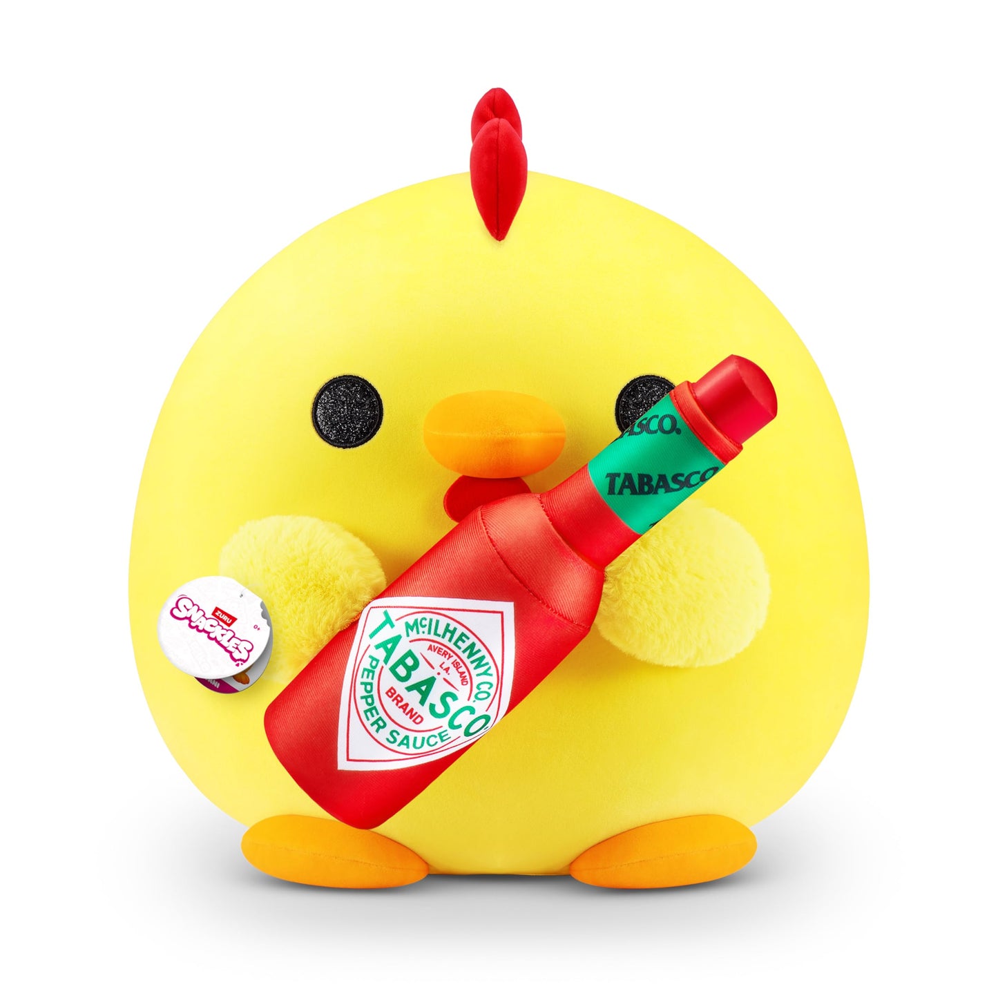 Snackles (Tabasco) Chicken Super Sized 14 Inch Plush By Zuru, Ultra Soft Plush, Collectible Plush With Real Licensed Brands, Stuffed Animal