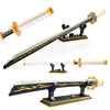 SATHIBI Zenitsu Anime decorative replica blades Building Set 38.8in Cosplay Anime Samurai decorative replica blade Building Block with Scabbard and Stand Model Kits Toy Creative Gifts for mature-themeds and Kids Ages 8+ (956 PCS)