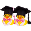 CoFuBcad Graduation Ducks Car Dashboard Decorations 2 Pack Rubber Duck Car Ornaments Accessories with Mini Graduation Hats Sashe