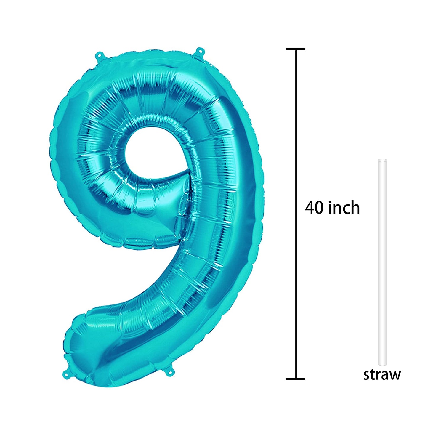 Gifloon Number 9 Balloon, Large Number Balloons 40 Inch, 9Th Birthday Party Decorations Supplies 9 Year Old Birthday Sign Decor