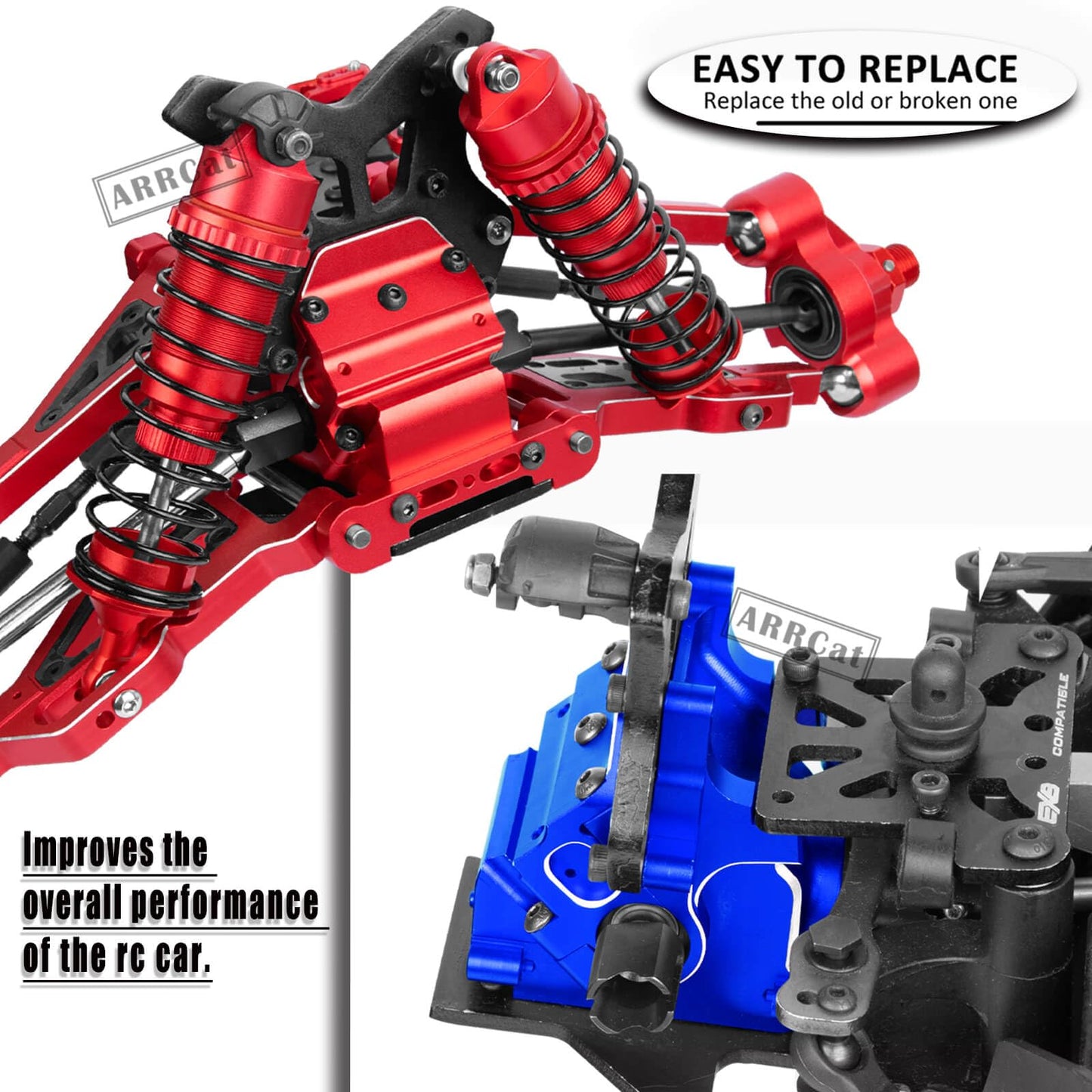 Aluminum Gearbox Case Upgrade Parts for 1/7 1/8 ARRMA 6S BLX Typhon Kraton Notorious Outcast Mojave Infraction Felony Talion Lim