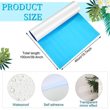 Carnival Mirror, Self Adhesive Funhouse Mirror, 16 X 39 Inch Fun Mirror For Kids Wall Halloween Circus Birthday Party Supplies D