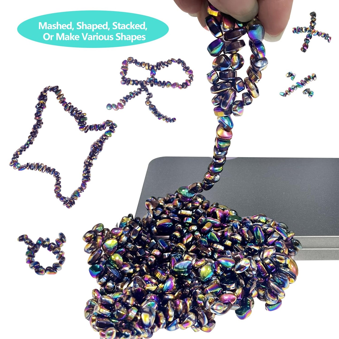 510pcs Ferrite Putty Fidget Toys Magnetic Stones Fidget Toys mature-themeds Desk Fidgets Toys for Stress and Anxiety Relief and Kill Time Novelty mature-themeds Gifts