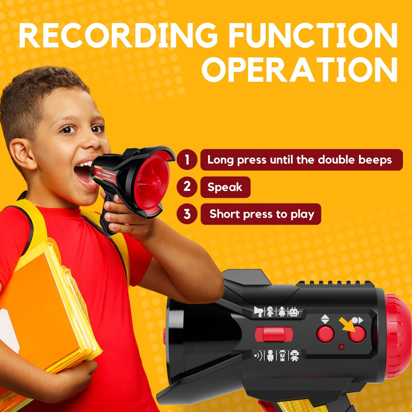 Multi Voice Changer For Kids With 8 Different Voice Effects, Voice Changer, Recorder, And Megaphone Function, Kids Voice Changer