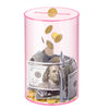 Clear Acrylic Piggy Bank For Adults Kids, Clear Money Saving Jar Must Break To Open, Unopenable Piggy Bank For Cash Coins (Pink,