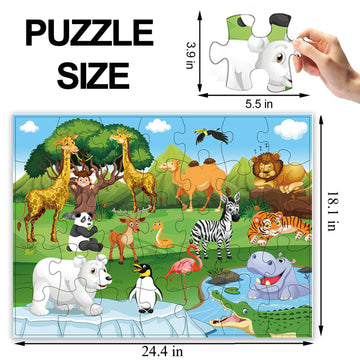 Jumbo Floor Puzzle For Kids, Large Jigsaw Puzzles 35 Piece For Kids Ages 3-5,Preschool Learning & Education Toys, Gifts For 4-8