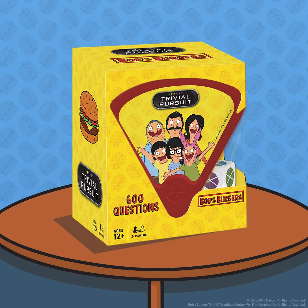 Trivial Pursuit Bobs Burgers (Quickplay Edition) | Trivia Game Questions From Bobs Burgers | 600 Questions & Die In Travel Conta