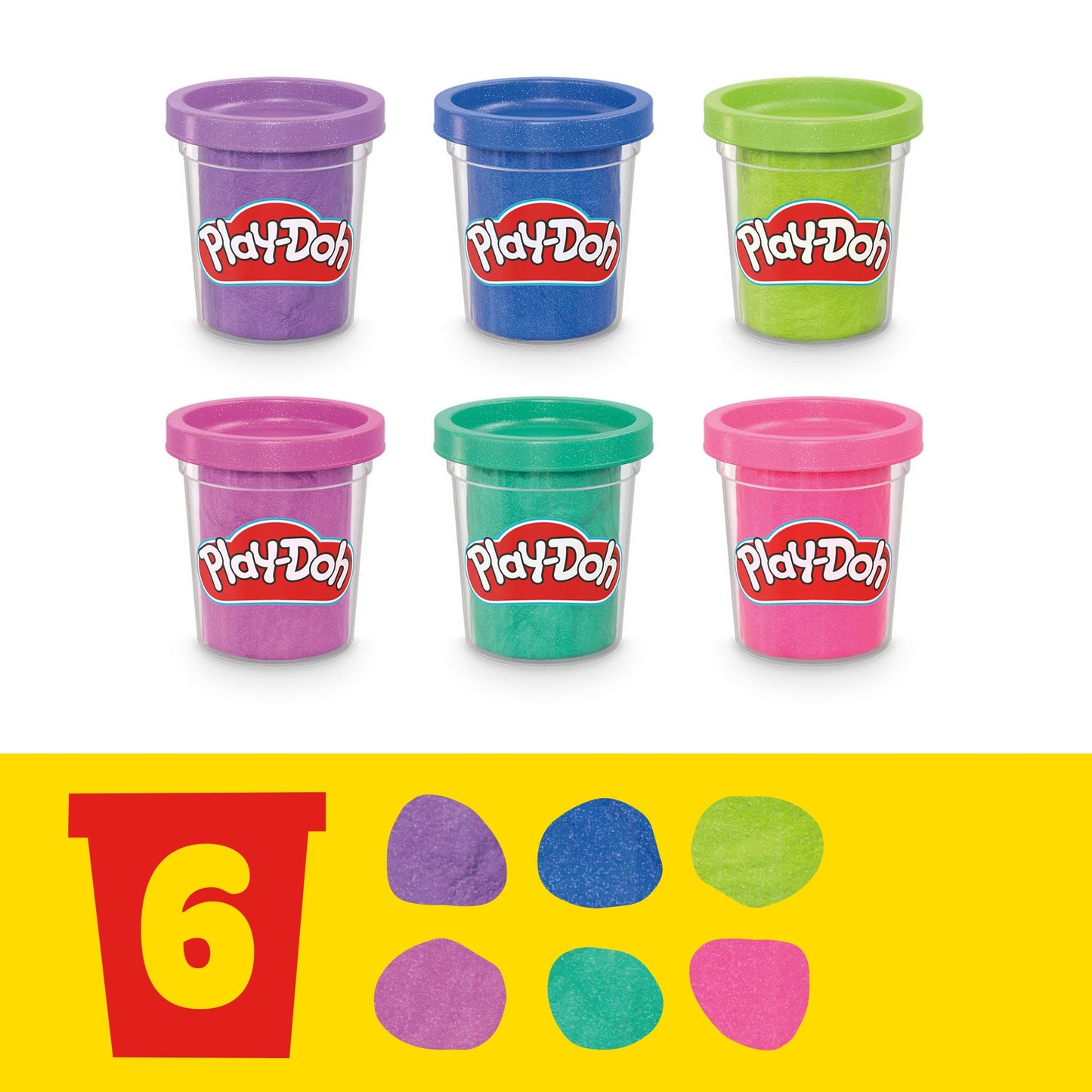 Play-Doh Sparkle Collection 6 Pack, Kids Arts and Crafts